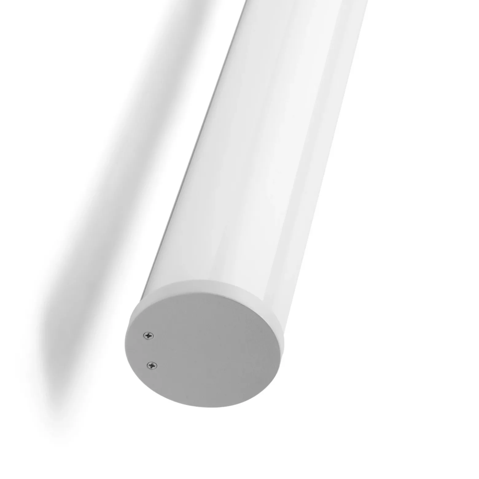 Aplique de pared LED Pirgos, 200 cm de ancho, blanco, plástico