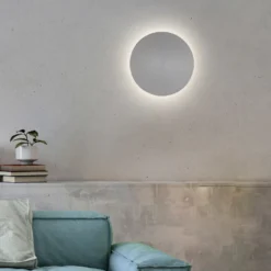 Aplique de pared LED Puntua Ø 25 cm gris