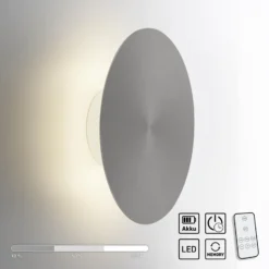 Aplique de pared LED Puntua Ø 25 cm gris