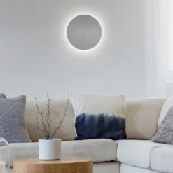 Aplique de pared LED Puntua Ø 18 cm gris