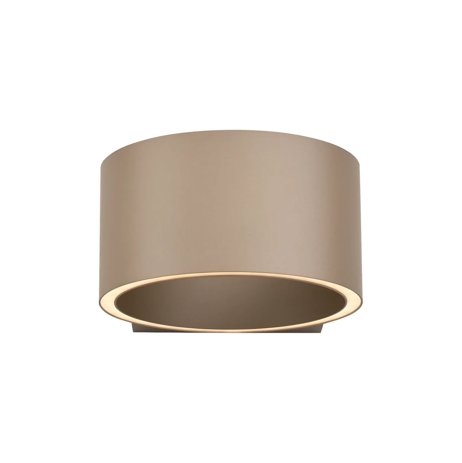 Aplique de pared LED PURE Clipse, color bronce, aluminio Ø 15 cm