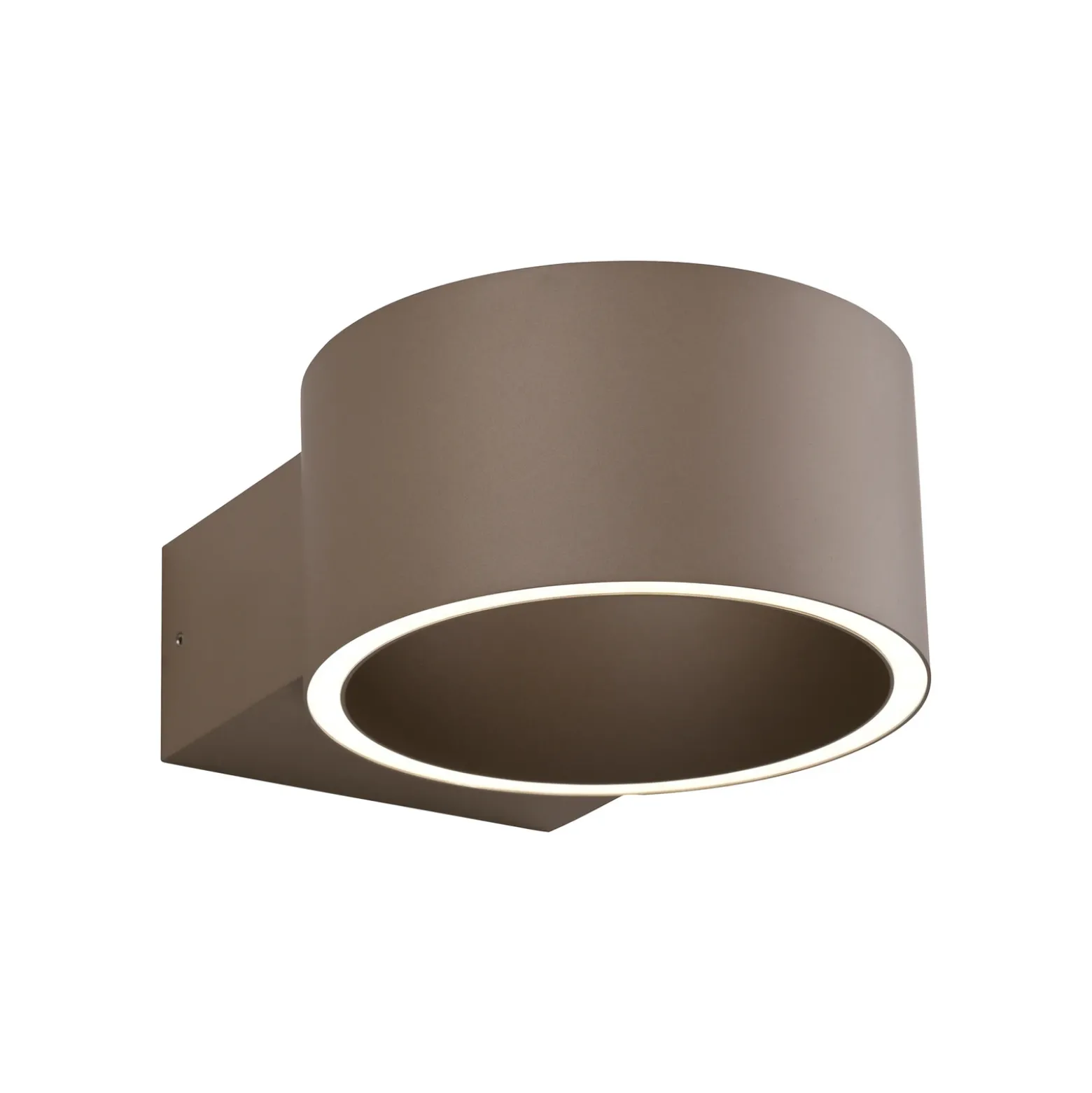 Aplique de pared LED PURE Clipse, color bronce, aluminio Ø 15 cm