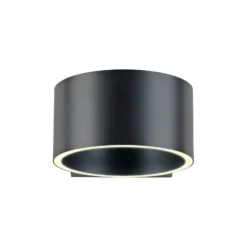 Aplique de pared LED PURE Clipse, gris, aluminio, Ø 15 cm