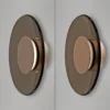 Aplique de pared LED PURE Moon, bronce, Ø 32 cm, cristal/aluminio