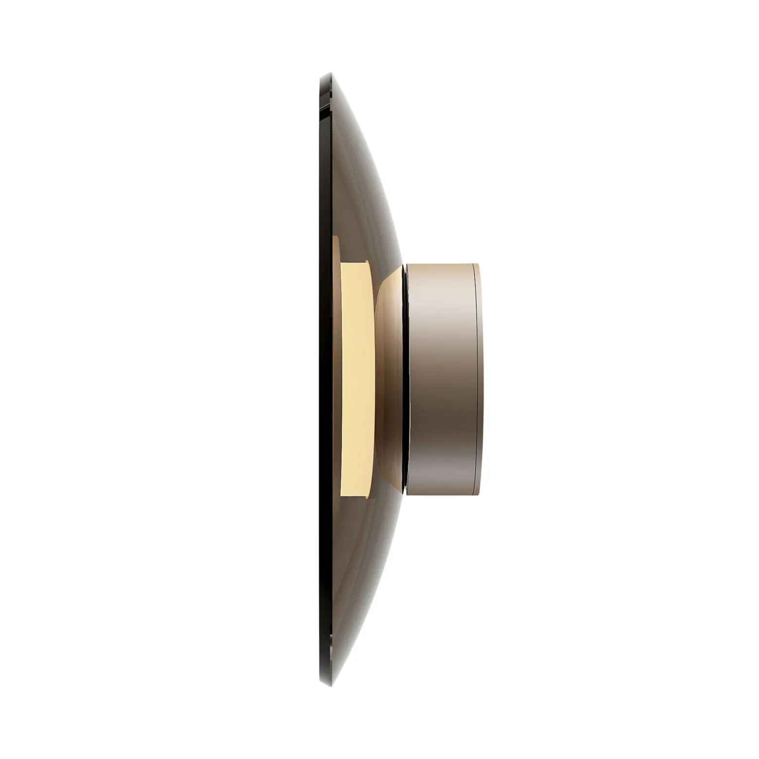 Aplique de pared LED PURE Moon, bronce, Ø 32 cm, cristal/aluminio