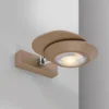 Aplique de pared LED PURE Oculis, color bronce, 30 cm, hierro, 2 luces