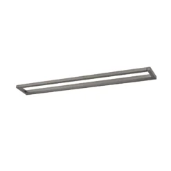 Aplique de pared LED PURE Puro, gris, 100 cm de ancho, aluminio, atenuador de