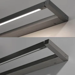 Aplique de pared LED PURE Puro, gris, 100 cm de ancho, aluminio, atenuador de