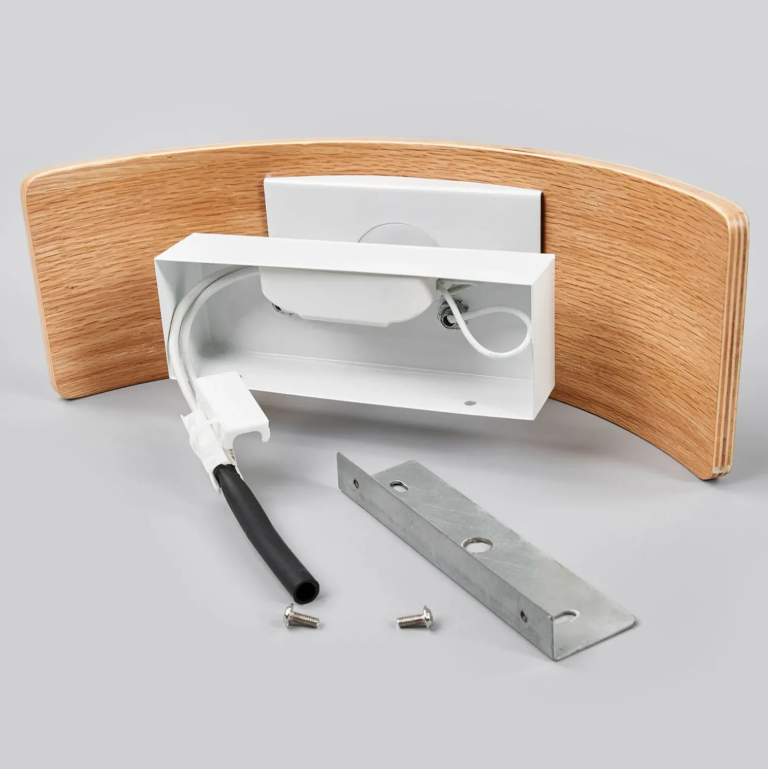 Aplique de pared LED Rafailia de Lindby, ancho 33 cm, madera, 3000 K