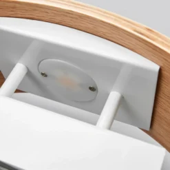 Aplique de pared LED Rafailia de Lindby, ancho 33 cm, madera, 3000 K