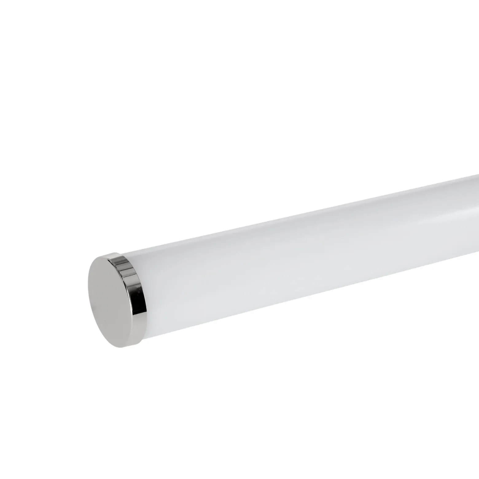 Aplique de pared LED Ramola, color cromado, ancho 60 cm, IP44, CCT