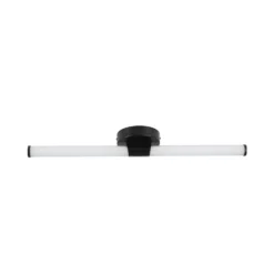 Aplique de pared LED Ramola, negra, ancho 60 cm, IP44, CCT