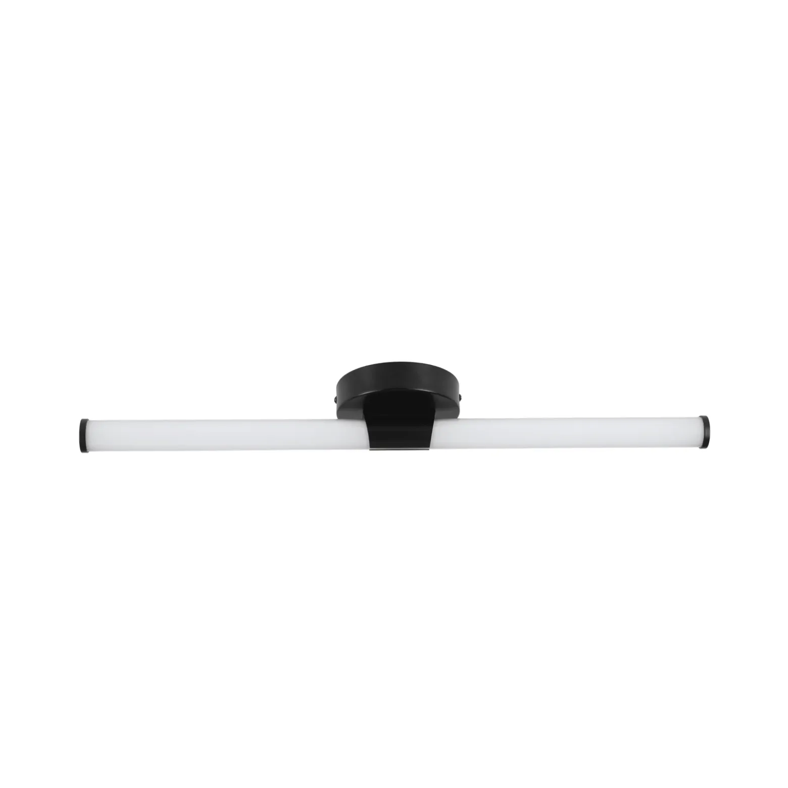 Aplique de pared LED Ramola, negra, ancho 60 cm, IP44, CCT
