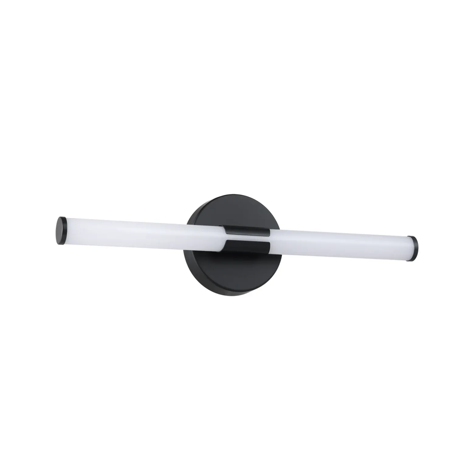 Aplique de pared LED Ramola, negra, ancho 45 cm, IP44, CCT