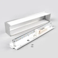 Aplique de pared LED Ranik de Lindby, 40 cm, color aluminio, metal