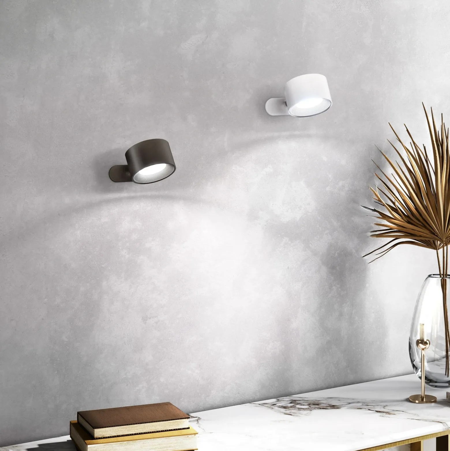 Aplique de pared LED recargable Magnetics, negro, CCT, con imán