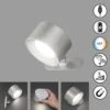 Aplique de pared LED recargable Magnetics, plateado, CCT, con imán