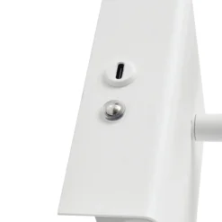 Aplique de pared LED recargable Lindby Agit, blanco, metal, regulador de