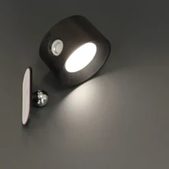Aplique de pared LED recargable Magnetics, negro, CCT, con imán