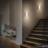 Aplique de pared LED recargable Isy, blanco mate, plástico, 3000 K