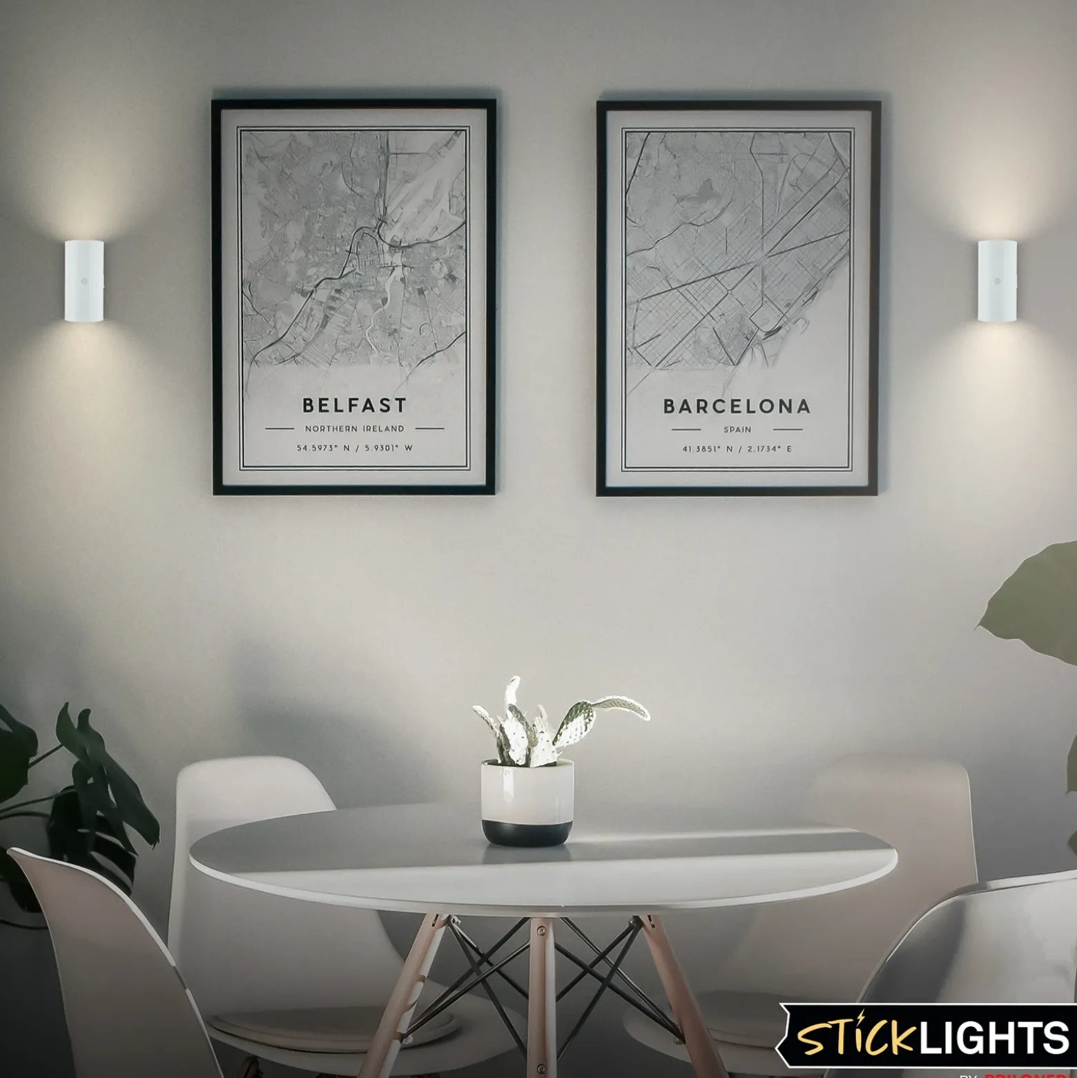 Aplique de pared LED recargable Isy, blanco mate, plástico, 3000 K