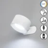Aplique de pared LED recargable Magnetics, blanco, CCT, con imán