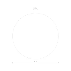 Aplique de pared LED Ring L, Ø 35 cm, madera contrachapada, color dorado