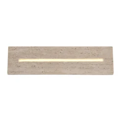 Aplique de pared LED Rojas, beige/blanco, travertino, 40 cm de ancho