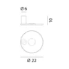 Aplique de pared LED Rotaliana Collide H0, blanco, 3000 K