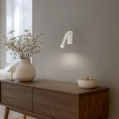 Aplique de pared LED Rulo, beige, acero, 3000 K