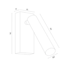 Aplique de pared LED Rulo, beige, acero, 3000 K