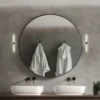 Aplique de pared LED Runt, negro/madera 3000 K IP44 Longitud 40 cm