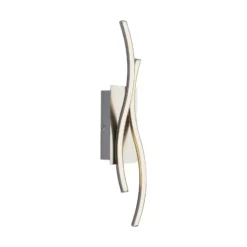 Aplique de pared LED Safia de Lindby, 45 cm, color níquel, metal