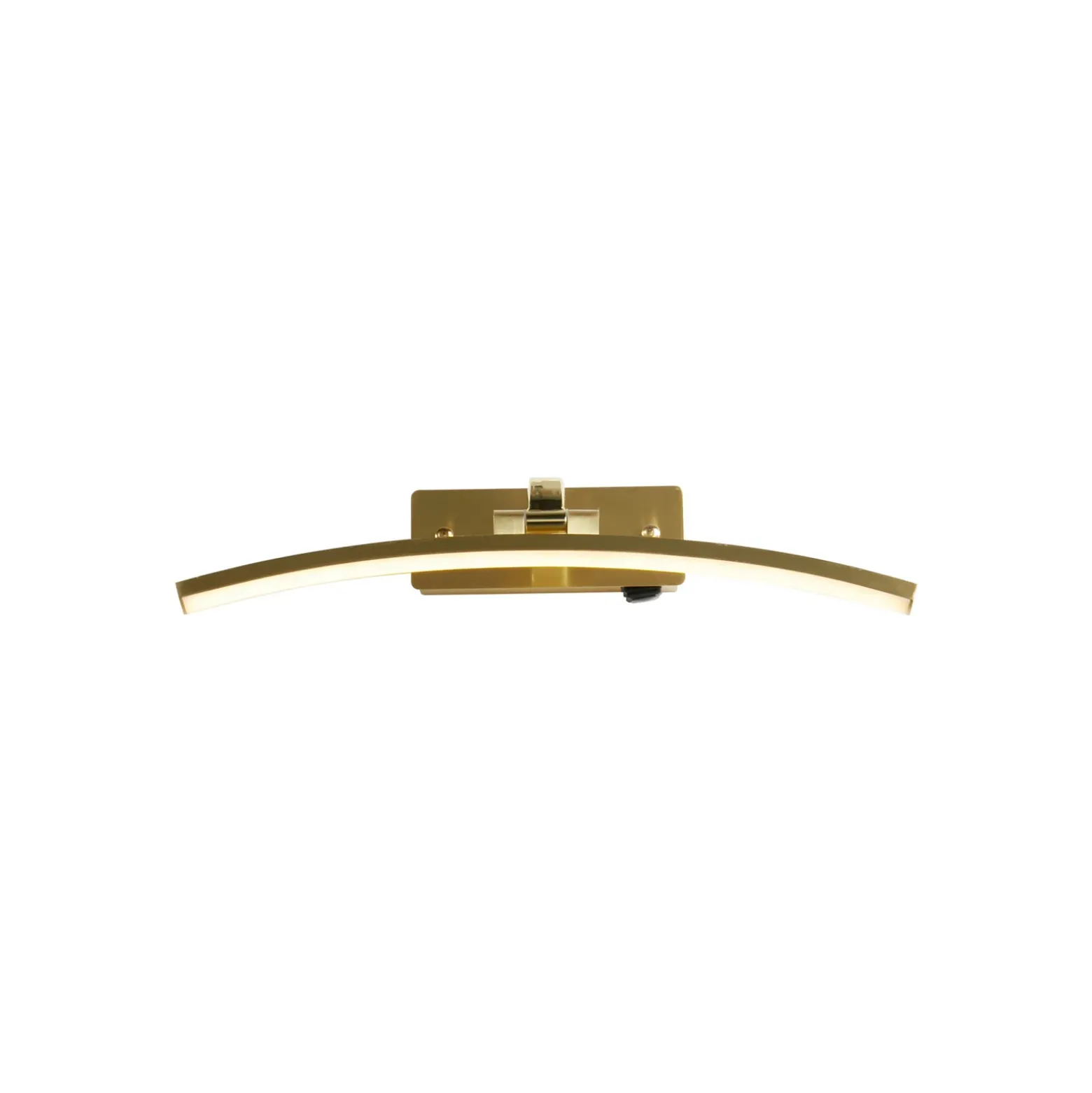 Aplique de pared LED Santorini, anchura 40 cm, latón, inclinable