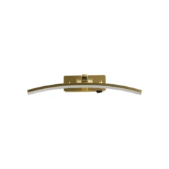 Aplique de pared LED Santorini, anchura 40 cm, latón, inclinable