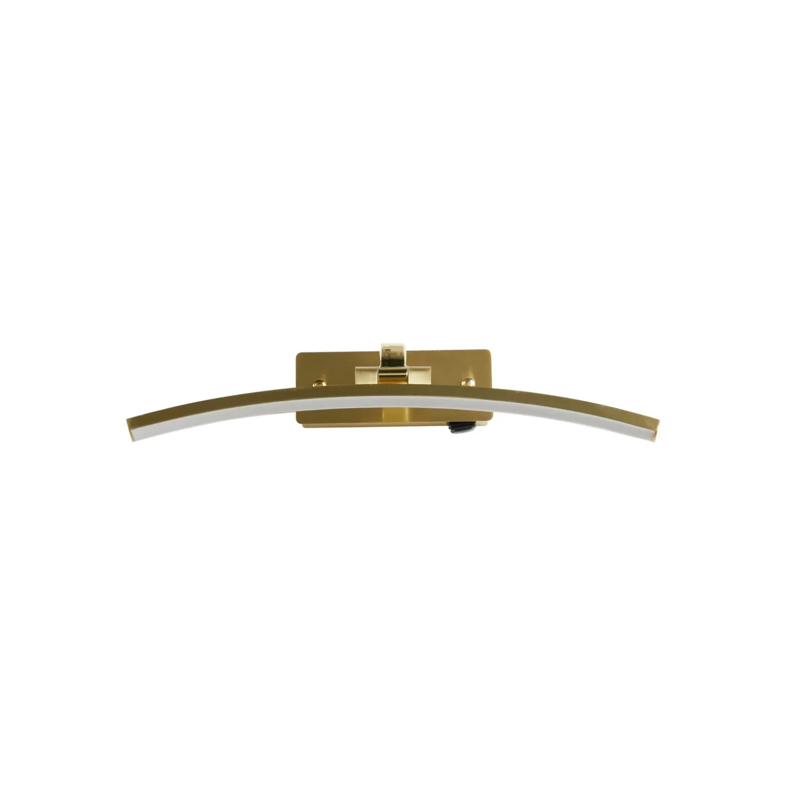 Aplique de pared LED Santorini, anchura 40 cm, latón, inclinable