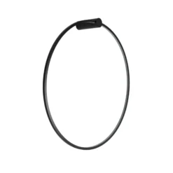Aplique de pared LED Saturno, negro, Ø 80 cm, metal, 4000 K