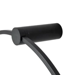 Aplique de pared LED Saturno, negro, Ø 80 cm, metal, 4000 K