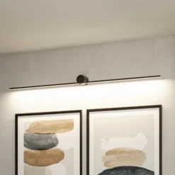 Aplique de pared LED Sava de Paulmann, negro, 120 cm, IP44