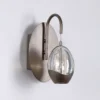 Aplique de pared LED Seeds, color crema, ancho 11 cm, vidrio/metal