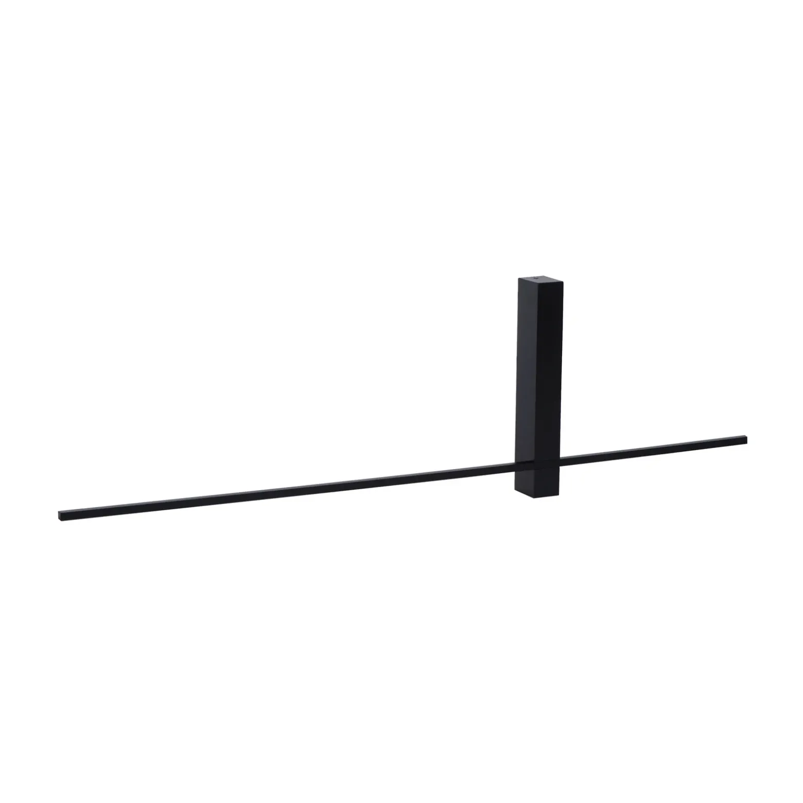Aplique de pared LED Segin, altura 60 cm, 6W, negro, aluminio