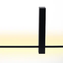 Aplique de pared LED Segin, altura 60 cm, 6W, negro, aluminio