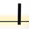 Aplique de pared LED Segin, altura 60 cm, 6W, negro, aluminio