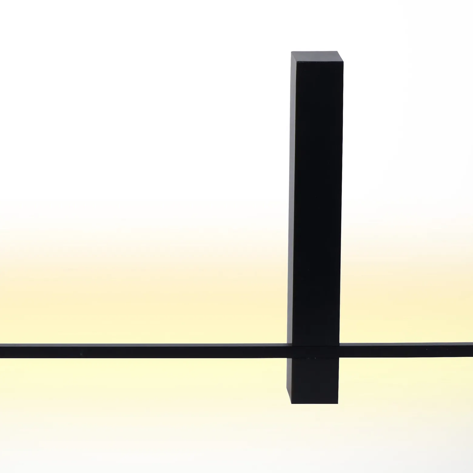 Aplique de pared LED Segin, altura 60 cm, 6W, negro, aluminio