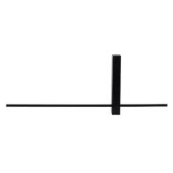 Aplique de pared LED Segin, altura 60 cm, 6W, negro, aluminio