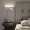 Aplique de pared LED Serra de Paulmann, izquierda, USB-C, blanco/negro