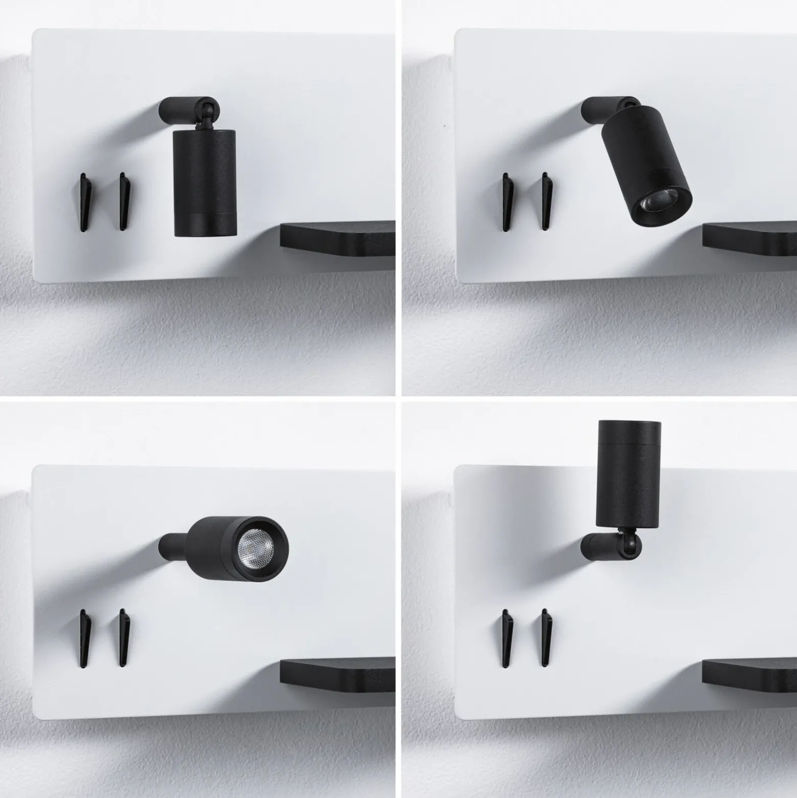 Aplique de pared LED Serra de Paulmann, negro, 2700 K, derecha