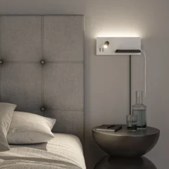 Aplique de pared LED Serra de Paulmann, negro, 2700 K, derecha