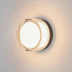 Aplique de pared LED SLV Cyft, negro, aluminio, Ø 13,2 cm, CCT
