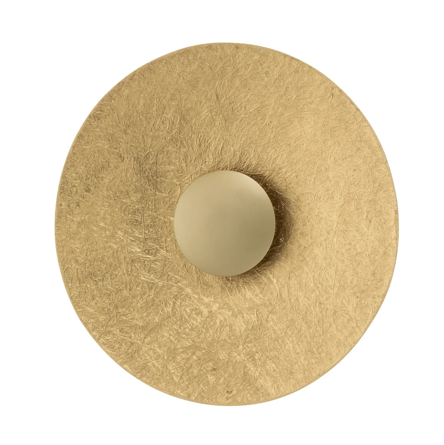 Aplique de pared LED Sole S, Ø 44 cm, color dorado, acero, 3.000 K